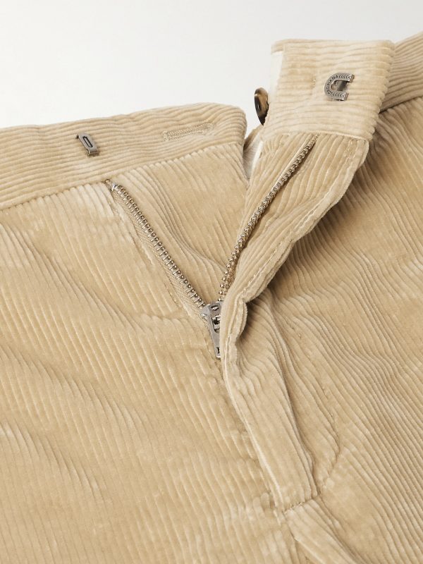 Jarno Hamptons Straight-Leg Cotton-Corduroy Trousers - E1