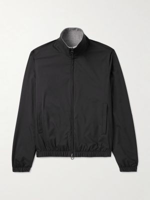 Reversible Windmate® Storm System® Nylon and Cashmere Blouson Jacket Reversible Windmate® Storm System® Nylon and Cashmere Blouson Jacket