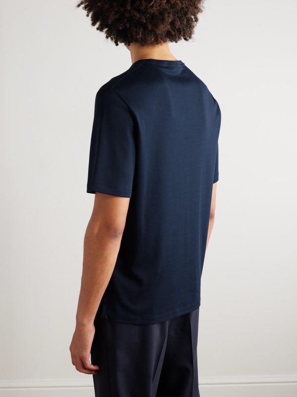 Tremezzo Sea Island Cotton-Jersey T-Shirt - BK Tremezzo Sea Island Cotton-Jersey T-Shirt - BK