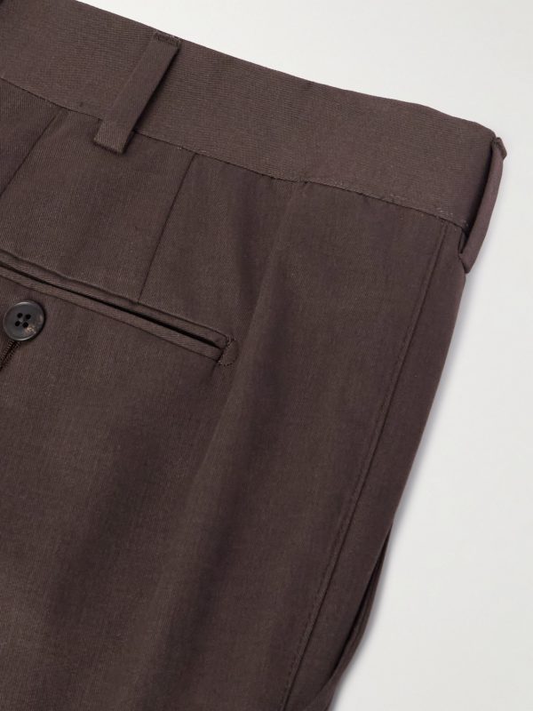 Straight-Leg Cotton-Blend Trousers - CU