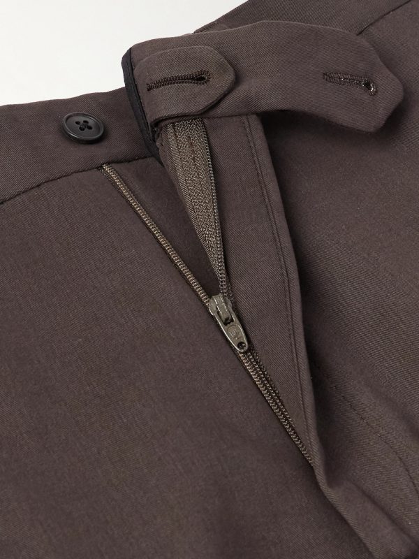 Straight-Leg Cotton-Blend Trousers - E1