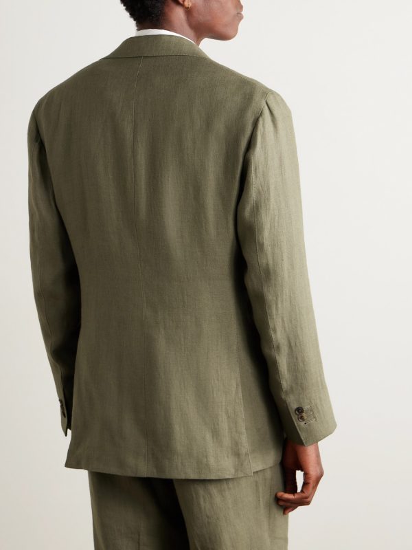 Unstructured Linen Suit Jacket - BK Unstructured Linen Suit Jacket - BK