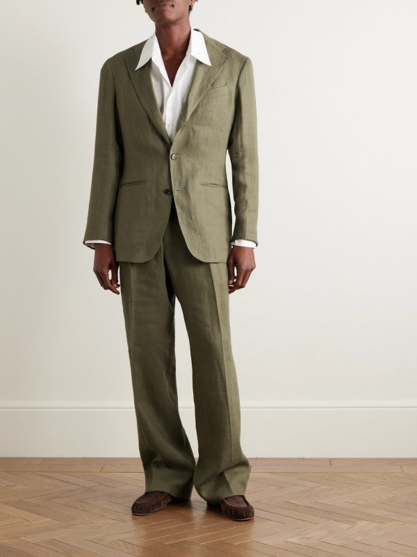 Unstructured Linen Suit Jacket - OU Unstructured Linen Suit Jacket - OU