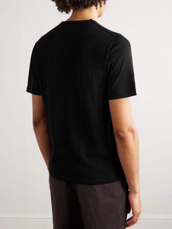 Slim-Fit Wool T-Shirt - BK Slim-Fit Wool T-Shirt - BK