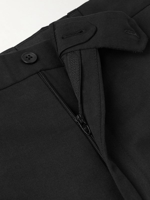 Straight-Leg Cotton-Blend Trousers - E1