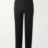 Straight-Leg Cotton-Blend Trousers
