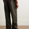 Straight-Leg Wool Drawstring Trousers - BK Straight-Leg Wool Drawstring Trousers - BK