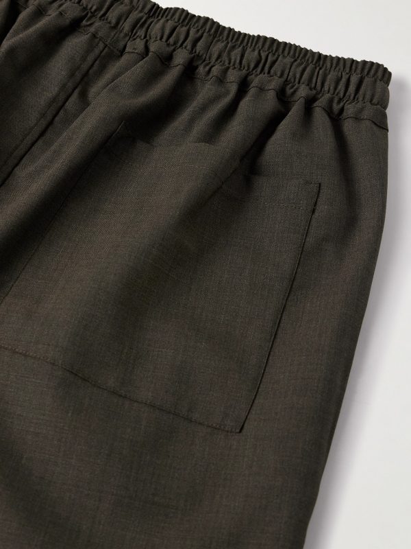 Straight-Leg Wool Drawstring Trousers - CU Straight-Leg Wool Drawstring Trousers - CU