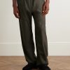 Straight-Leg Wool Drawstring Trousers - FR Straight-Leg Wool Drawstring Trousers - FR
