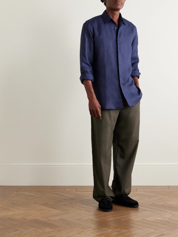 Straight-Leg Wool Drawstring Trousers - OU Straight-Leg Wool Drawstring Trousers - OU