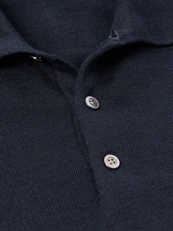 Slim-Fit Wool Polo Shirt - CU Slim-Fit Wool Polo Shirt - CU