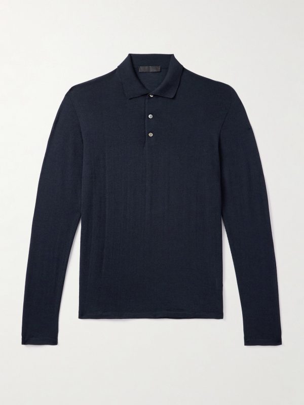 Slim-Fit Wool Polo Shirt Slim-Fit Wool Polo Shirt