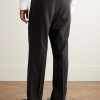 Straight-Leg Pleated Wool-Blend Suit Trousers - BK Straight-Leg Pleated Wool-Blend Suit Trousers - BK