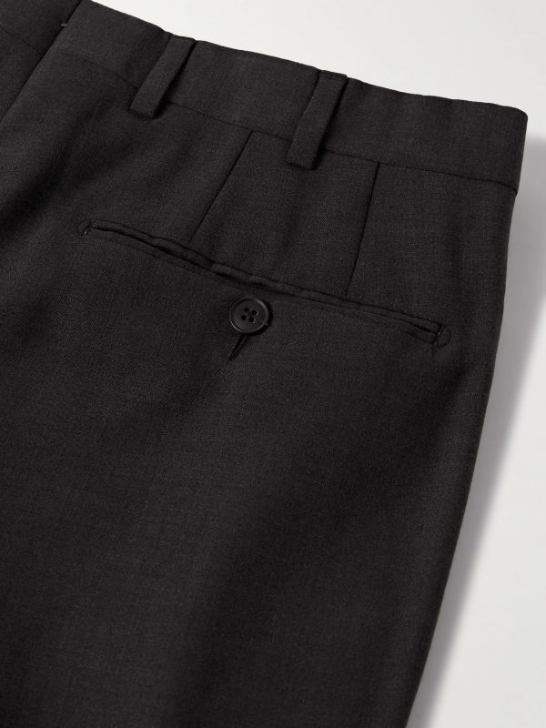 Straight-Leg Pleated Wool-Blend Suit Trousers - CU Straight-Leg Pleated Wool-Blend Suit Trousers - CU