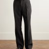 Straight-Leg Pleated Wool-Blend Suit Trousers - FR Straight-Leg Pleated Wool-Blend Suit Trousers - FR