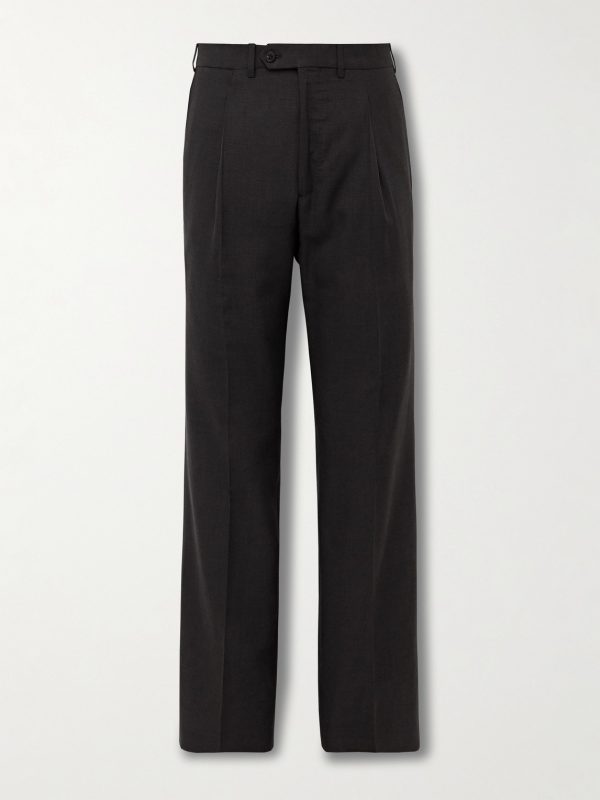 Straight-Leg Pleated Wool-Blend Suit Trousers Straight-Leg Pleated Wool-Blend Suit Trousers