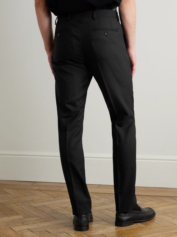 Phillip Straight-Leg Wool Suit Trousers - BK