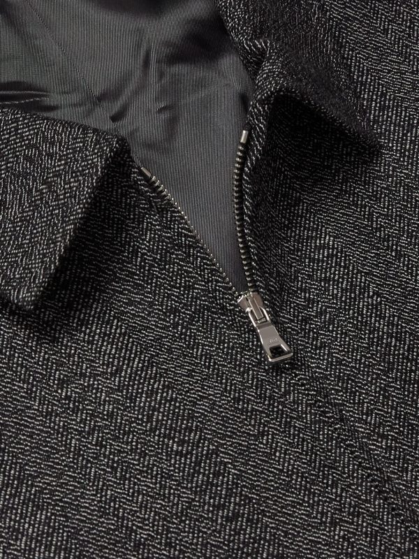 Wool-Herringbone Blouson Jacket - CU