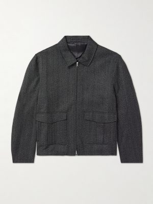 Wool-Herringbone Blouson Jacket Wool-Herringbone Blouson Jacket