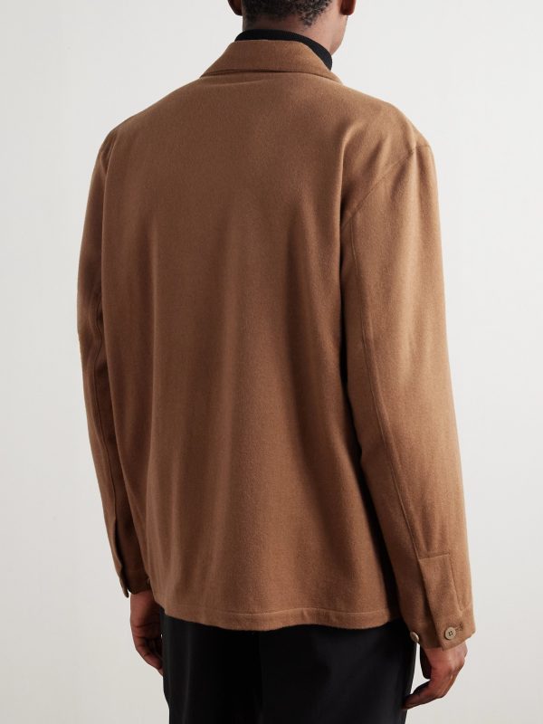 Double-Breasted Camel Hair Blazer - BK