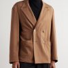 Double-Breasted Camel Hair Blazer - FR