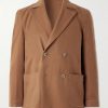Double-Breasted Camel Hair Blazer