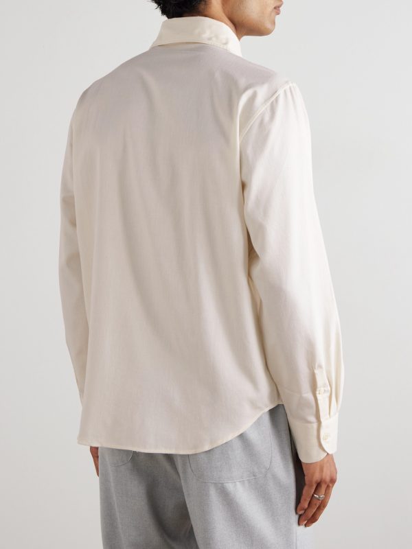 Cotton and Silk-Blend Shirt - BK Cotton and Silk-Blend Shirt - BK