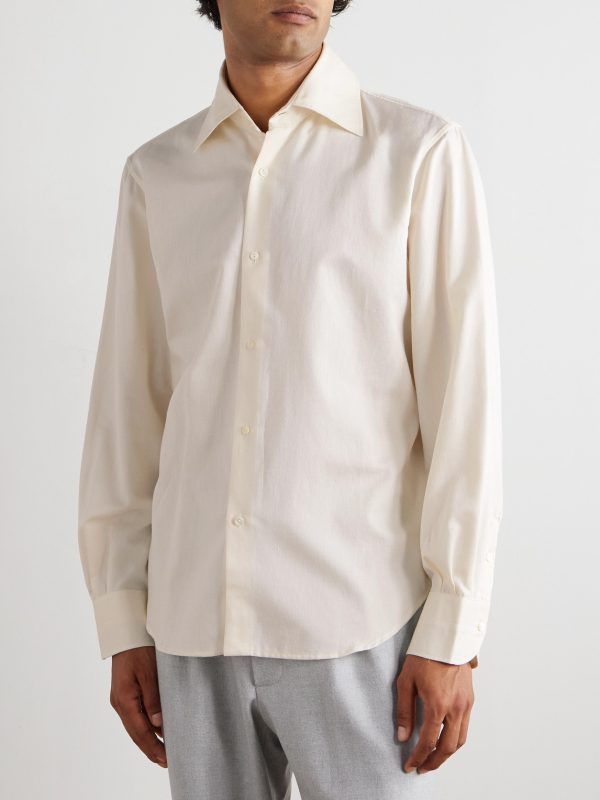 Cotton and Silk-Blend Shirt - FR Cotton and Silk-Blend Shirt - FR