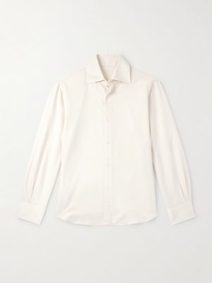 Cotton and Silk-Blend Shirt Cotton and Silk-Blend Shirt