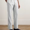 Straight-Leg Pleated Wool-Flannel Trousers - FR
