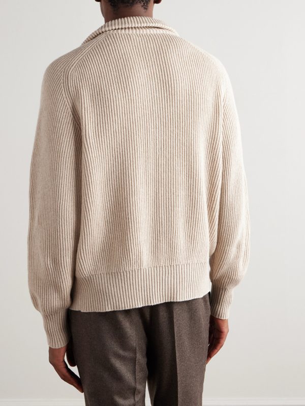 Ribbed Cashmere Cardigan - BK