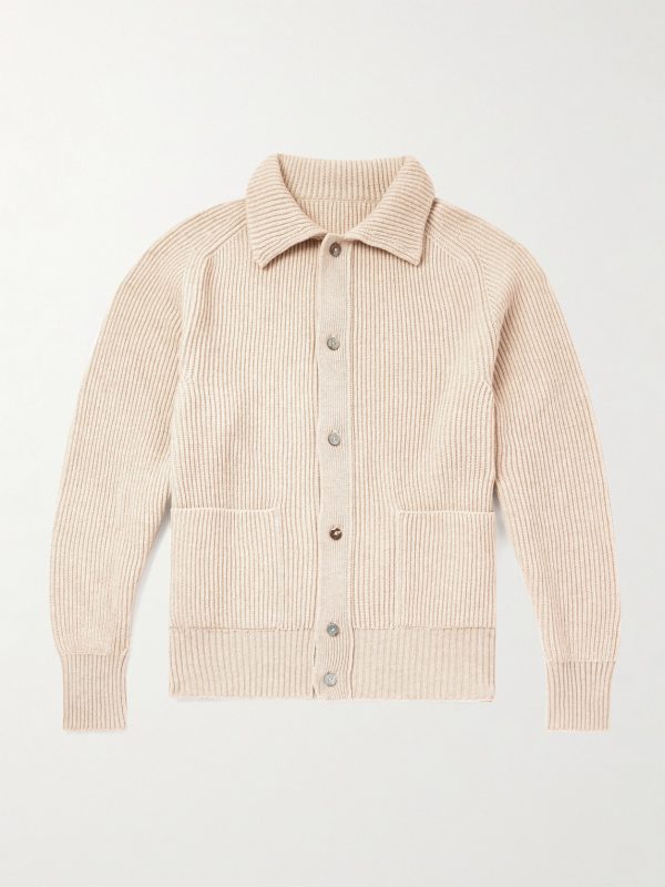 Ribbed Cashmere Cardigan