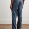 Straight-Leg Pleated Wool-Flannel Trousers - BK Straight-Leg Pleated Wool-Flannel Trousers - BK