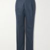 Straight-Leg Pleated Wool-Flannel Trousers Straight-Leg Pleated Wool-Flannel Trousers