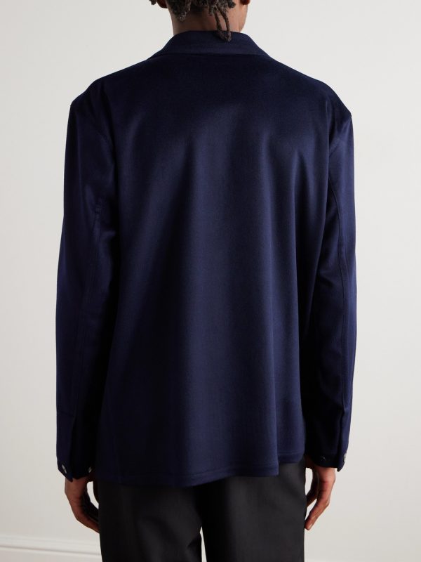 Double-Breasted Cashmere Jacket - BK Double-Breasted Cashmere Jacket - BK