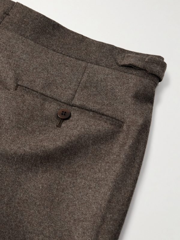 Straight-Leg Pleated Wool and Cashmere-Blend Trousers - CU Straight-Leg Pleated Wool and Cashmere-Blend Trousers - CU