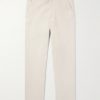 Straight-Leg Belted Cotton-Twill Trousers Straight-Leg Belted Cotton-Twill Trousers
