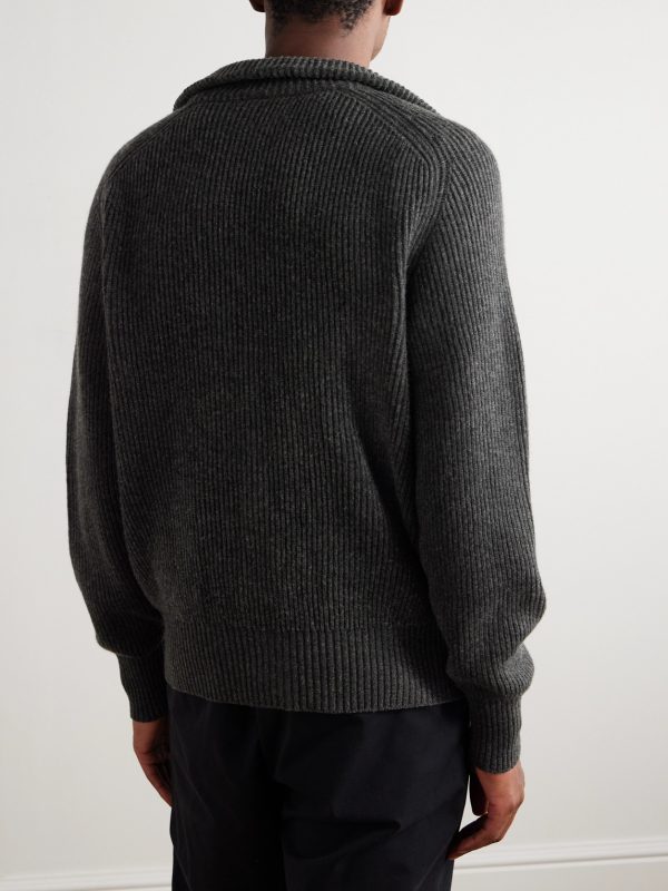 Ribbed Cashmere Cardigan - BK