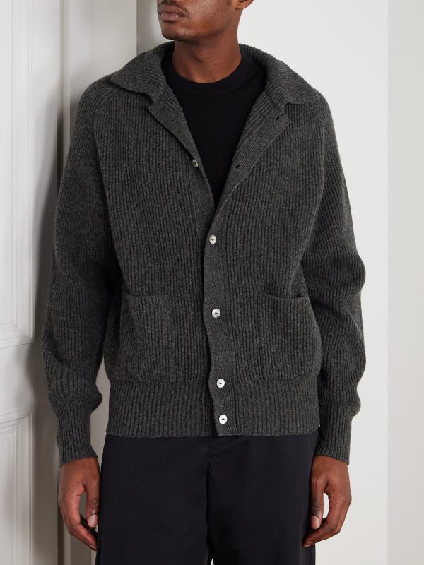 Ribbed Cashmere Cardigan - FR