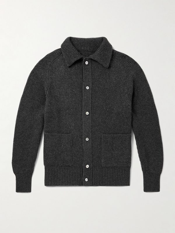 Ribbed Cashmere Cardigan