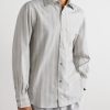 Striped Cotton and Silk-Blend Dupioni Shirt - FR Striped Cotton and Silk-Blend Dupioni Shirt - FR