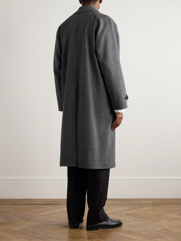 Asymmetric Wool Coat - BK