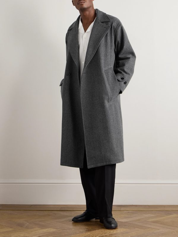 Asymmetric Wool Coat - FR