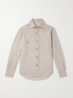 Cotton and Silk-Blend Dupioni Shirt Cotton and Silk-Blend Dupioni Shirt