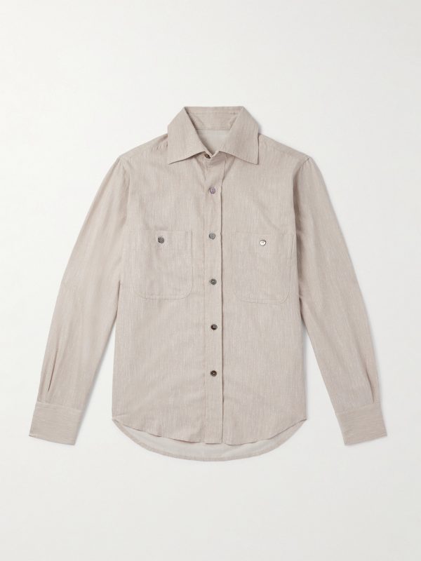 Cotton and Silk-Blend Dupioni Shirt Cotton and Silk-Blend Dupioni Shirt