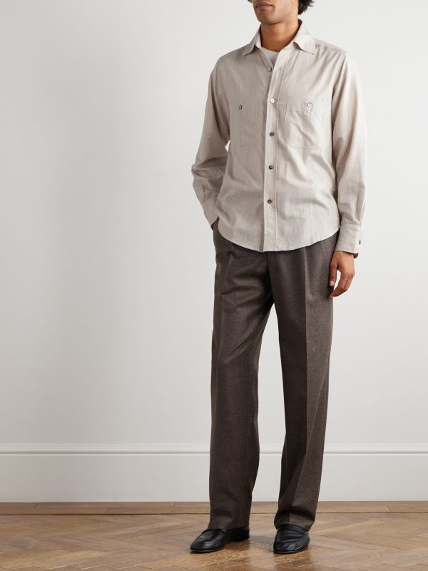 Cotton and Silk-Blend Dupioni Shirt - OU Cotton and Silk-Blend Dupioni Shirt - OU