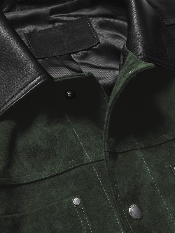 Full-Grain Leather-Trimmed Suede Chore Jacket - CU Full-Grain Leather-Trimmed Suede Chore Jacket - CU