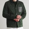 Full-Grain Leather-Trimmed Suede Chore Jacket - FR Full-Grain Leather-Trimmed Suede Chore Jacket - FR