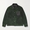 Full-Grain Leather-Trimmed Suede Chore Jacket Full-Grain Leather-Trimmed Suede Chore Jacket