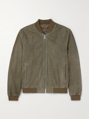 Suede Bomber Jacket